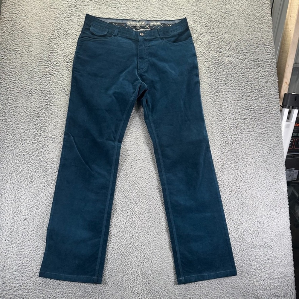 Enzo Denim Chino Pants Mens 36x34 Blue Cotton Straight Corduroy Preppy